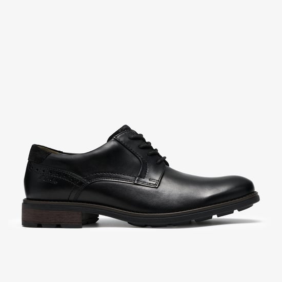 Emmet Lace Black Leather Shoes - Image 1