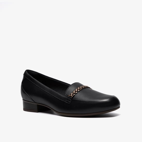 Juliet Mia Navy Leather Shoes - Image 4