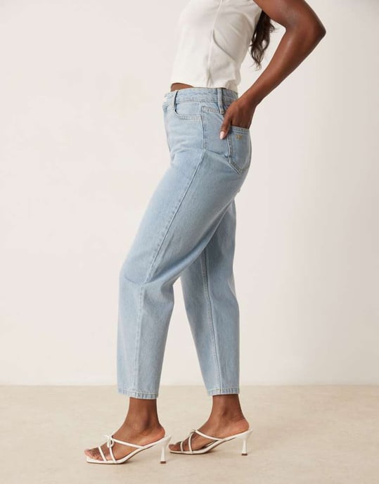 Nobody's Child tunn denimjeans med vida ben i ljus tvätt - Image 2