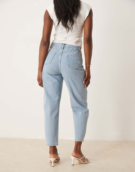 Nobody's Child tunn denimjeans med vida ben i ljus tvätt - Image 3