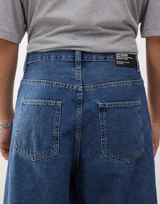 Dr Denim Kobe baggy fit jeans in pebble mid stone wash - Image 4