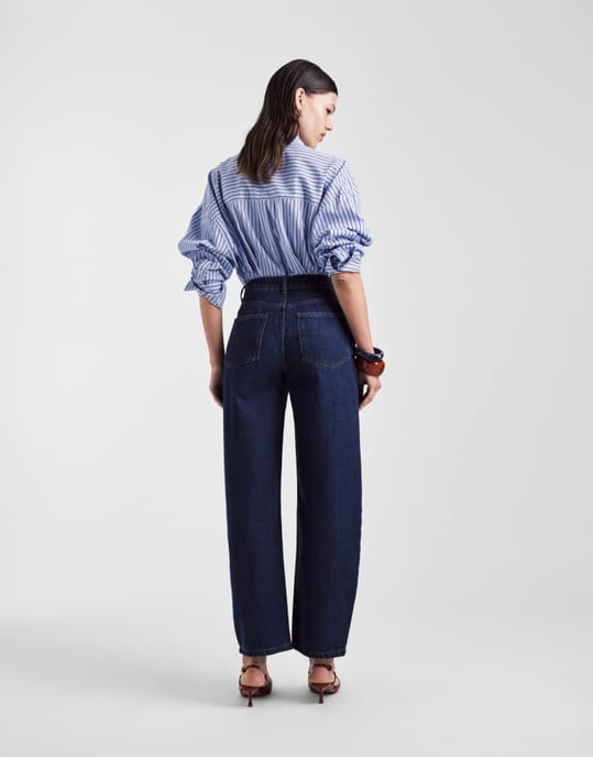 ASOS DESIGN slim barrel jeans i indigo - Image 2