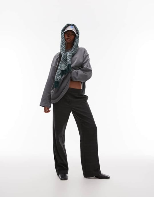 Topshop heritage check tailored jogger in multi - Image 1