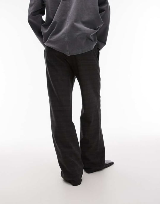 Topshop heritage check tailored jogger in multi - Image 4