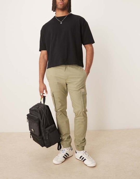 Calvin Klein Jeans skinny tvättade cargobyxor i beige - Image 1