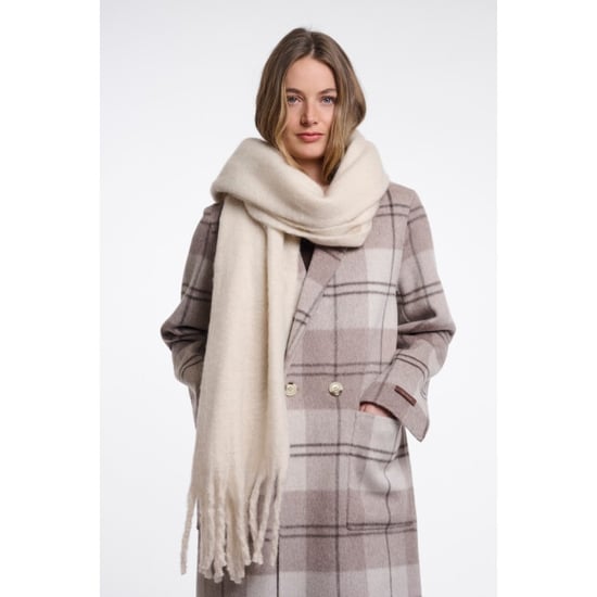 Rino & Pelle sccarf with fringes gella.7002612 999022 birch - Image 1