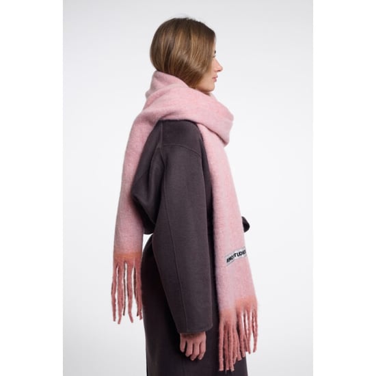 Rino & Pelle scarf with fringes laurette.7002612 10505 soft pink - Image 3