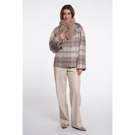 Rino & Pelle faux fur scarf stip.7002612 11100 mocha latte - Image 3
