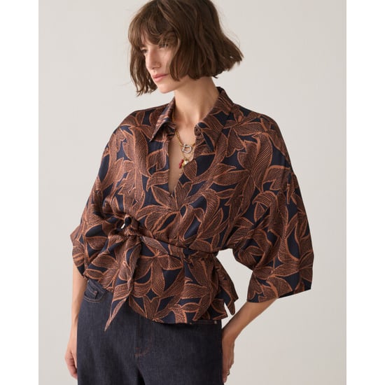 Summum top abstract flowers 2s3559-12505 495 midnight blue - Image 2