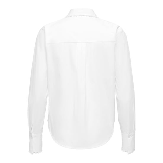 Only onlnemil l/s pearl detail shirt wvn 15383039 bright white - Image 5
