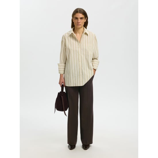 Selected Femme slwrita mw wide pant mel noos 16094206 delicioso - Image 5