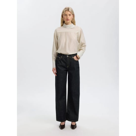 Selected Femme slwwide relaxed shelly mw jeans 16102303 dark blue denim - Image 4