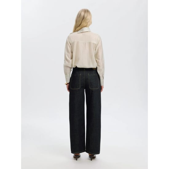 Selected Femme slwwide relaxed shelly mw jeans 16102303 dark blue denim - Image 6