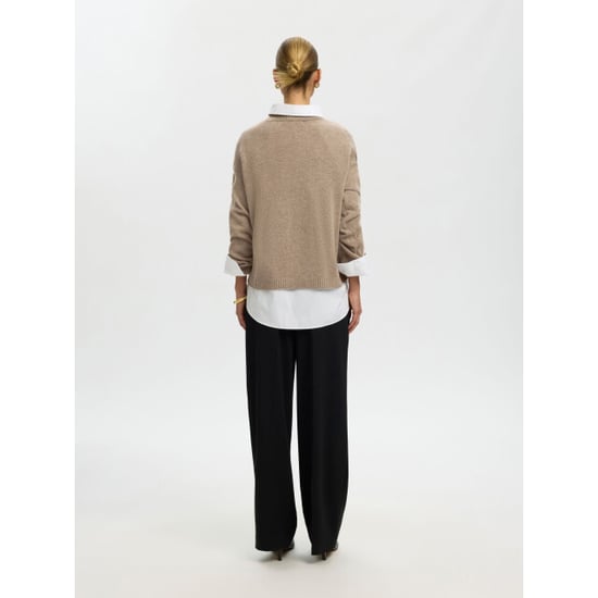 Selected Femme slwcille cashmere blend high neck n 16094759 irish cream - Image 2