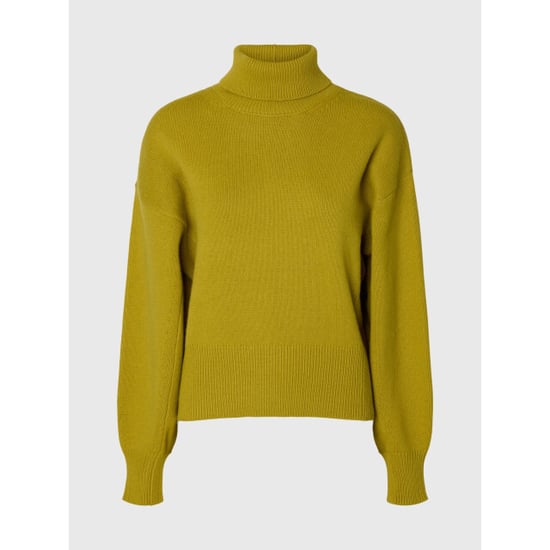 Selected Femme slwellie ls knit roll neck 16101825 avocado oil - Image 1