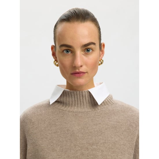 Selected Femme slwcille cashmere blend high neck n 16094759 irish cream - Image 3