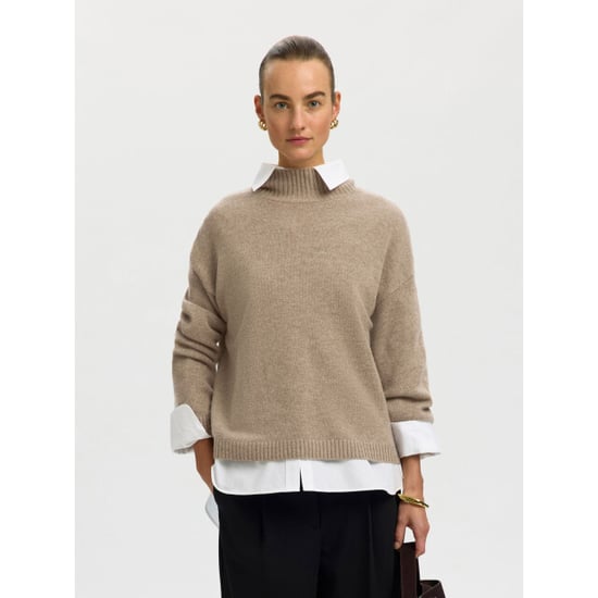 Selected Femme slwcille cashmere blend high neck n 16094759 irish cream - Image 5