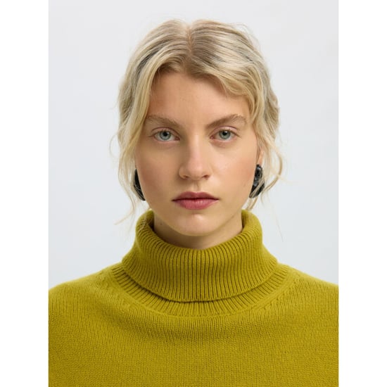 Selected Femme slwellie ls knit roll neck 16101825 avocado oil - Image 3