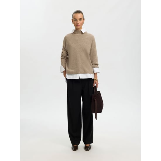 Selected Femme slwcille cashmere blend high neck n 16094759 irish cream - Image 6