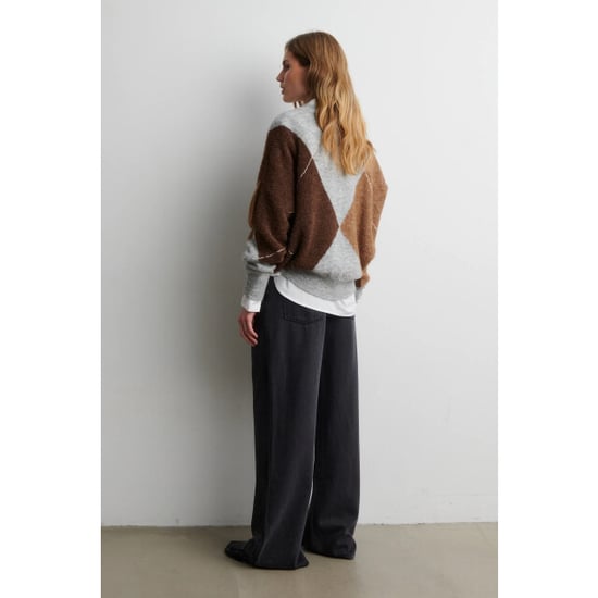 Second Female forca knit v-neck 61034 7001 light grey melange - Image 4
