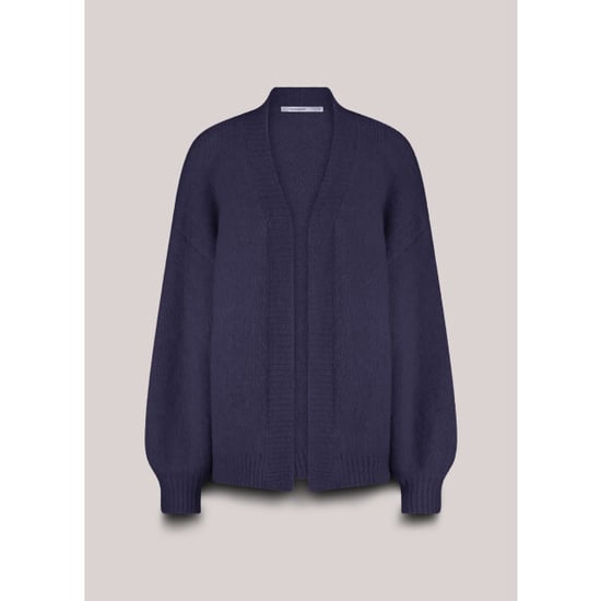 Summum puff sleeve cardigan cozy melange knit 7s5844-7997 495 midnight blue - Image 1