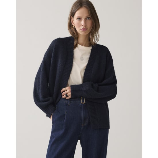 Summum puff sleeve cardigan cozy melange knit 7s5844-7997 495 midnight blue - Image 2