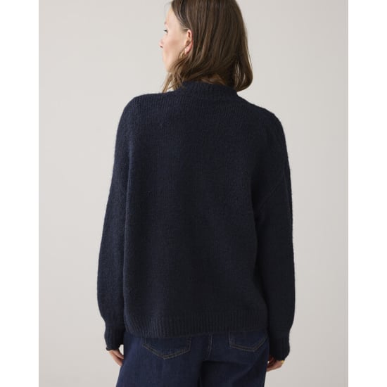 Summum puff sleeve cardigan cozy melange knit 7s5844-7997 495 midnight blue - Image 3
