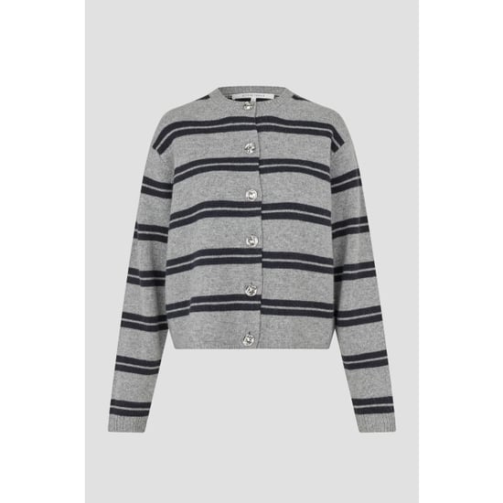 Second Female alphaline ls knit cardigan 61073 7045 mid grey - Image 1