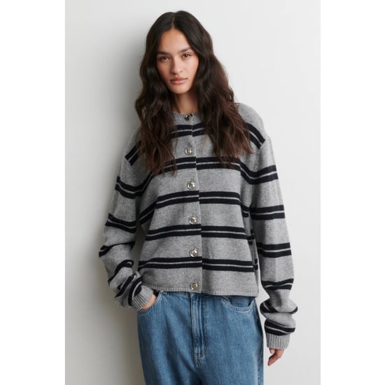 Second Female alphaline ls knit cardigan 61073 7045 mid grey - Image 2