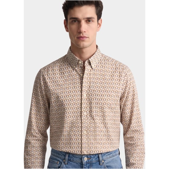 Bos Bright Blue Scotland blue overhemd heren jerome printed shirt bd ls spe26307je07sb/9901 - Image 2