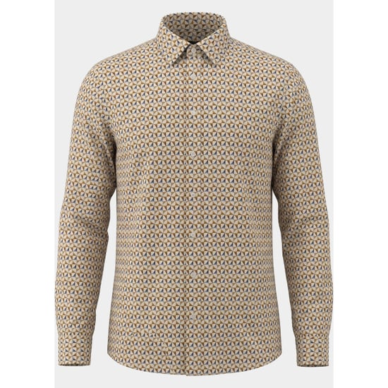 Bos Bright Blue Scotland blue overhemd heren jerome printed shirt bd ls spe26307je07sb/9901 - Image 3