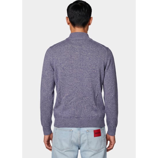 Bos Bright Blue Scotland blue half zip whitaker halfzip pullover spe26305wh22sb/4001 - Image 4