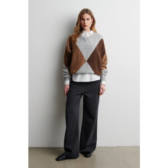 Second Female forca knit v-neck 61034 7001 light grey melange - Image 3