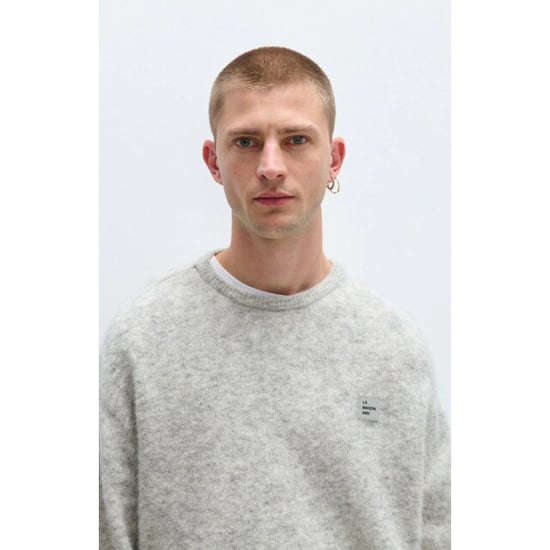 American Vintage Homme pull vitow mvito18a light grey - Image 2