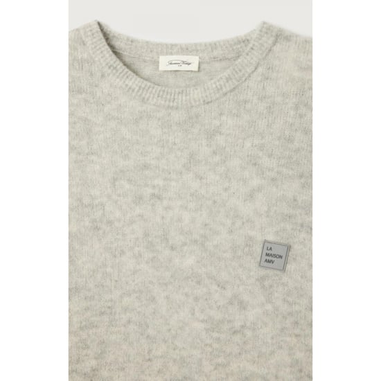 American Vintage Homme pull vitow mvito18a light grey - Image 3