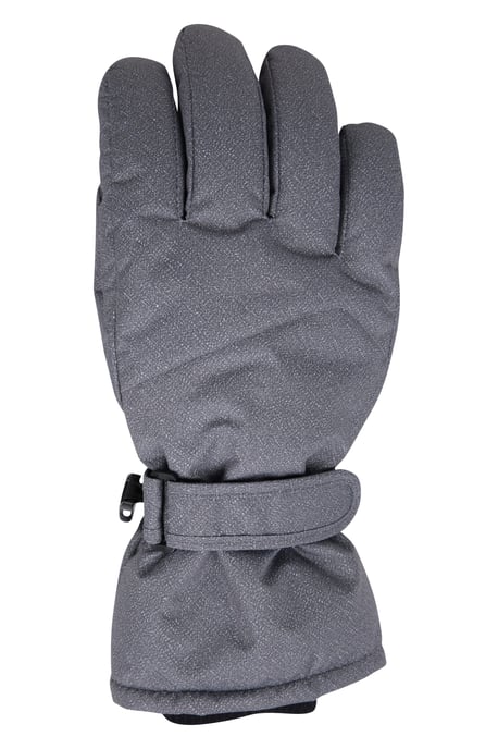 Men's Waterproof Ski Gloves Isotherm Fur Lined Warm Comfy Winter Snow Mittens Charcoal - Image 2