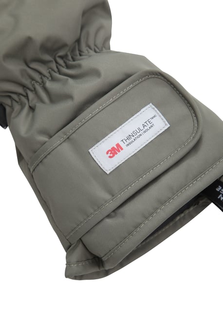 Men's Thinsulate Ski Gloves Waterproof Breathable Touch Strap Winter Mittens Khaki - Image 5