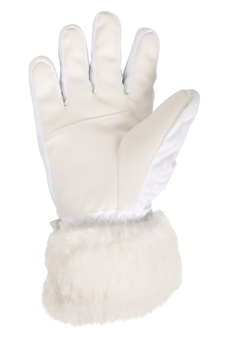 'Parallax' Women's Waterproof Ski Gloves Fleece Lined Warm Comfy Winter Mittens White - Image 2