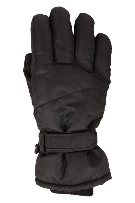 Men's Waterproof Ski Gloves Isotherm Fur Lined Warm Comfy Winter Snow Mittens Black - Image 2