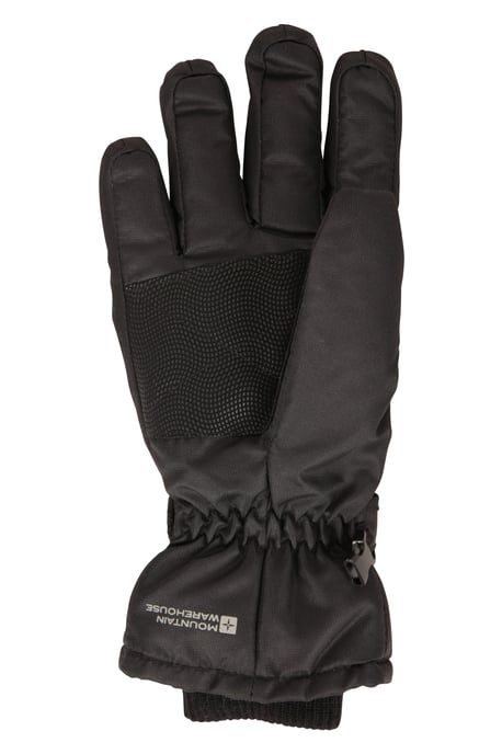 Men's Waterproof Ski Gloves Isotherm Fur Lined Warm Comfy Winter Snow Mittens Black - Image 3