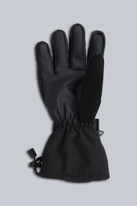 'Apres' Men's Fur Lined Ski Gloves Waterproof Insulated Winter Snow Mittens Black - Image 4