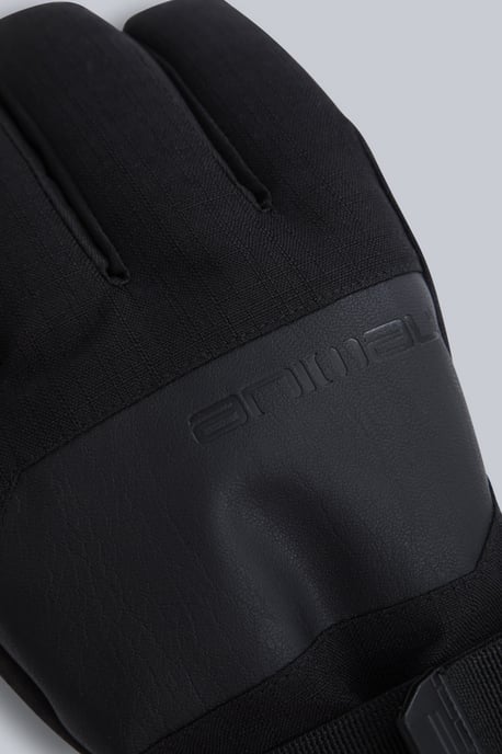 'Apres' Men's Fur Lined Ski Gloves Waterproof Insulated Winter Snow Mittens Black - Image 5