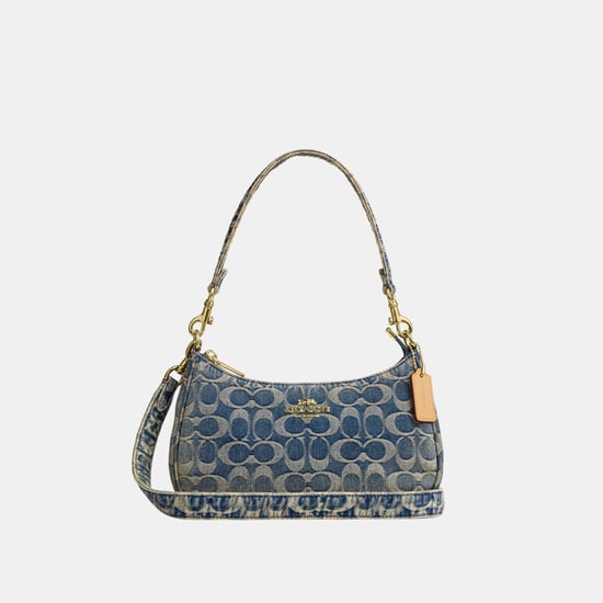 Teri Shoulder Bag In Signature Regenerative Cotton Denim - Image 1