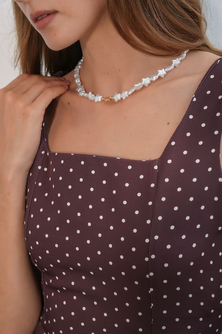 Polka Dot A-Line Midi Dress - Image 5