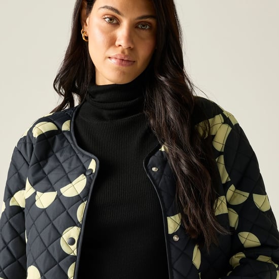 Regatta Womens/Ladies Orla Kiely Daisy Hoop Lightweight Quilted Jacket (Black) - Image 3