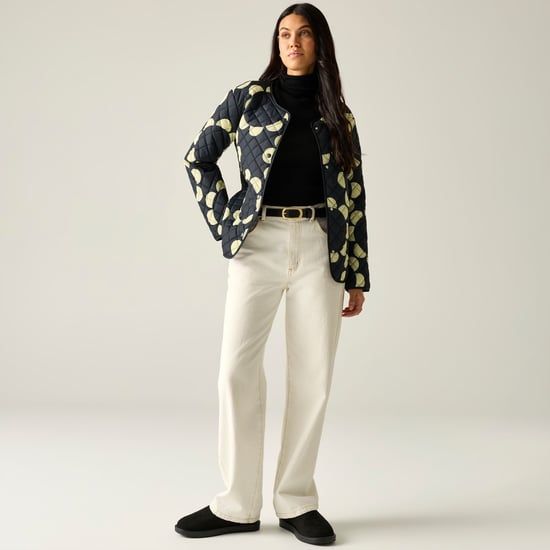 Regatta Womens/Ladies Orla Kiely Daisy Hoop Lightweight Quilted Jacket (Black) - Image 5