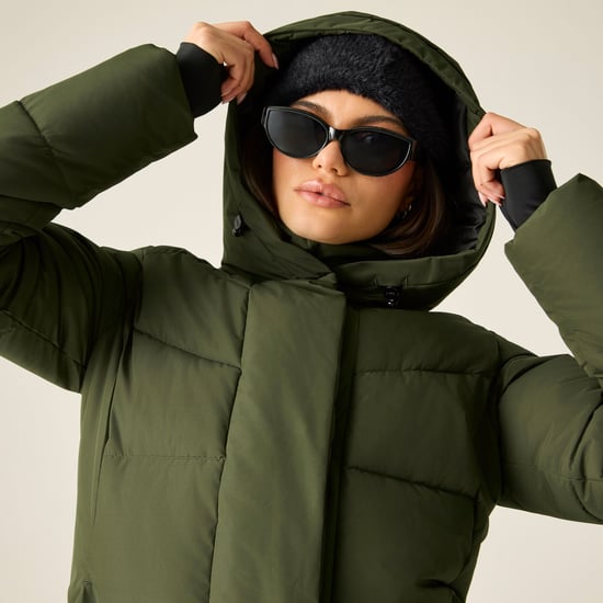 Dare 2B Womens/Ladies Lustre Padded Jacket (Dark Khaki) - Image 6