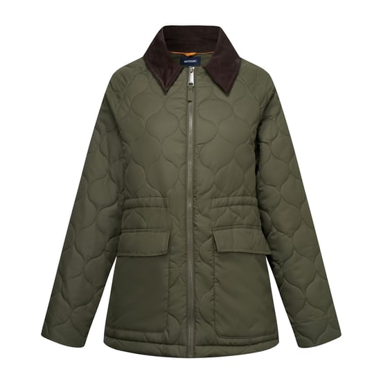 Regatta Womens/Ladies Amira Quilted Padded Jacket (Dark Khaki) - Image 1