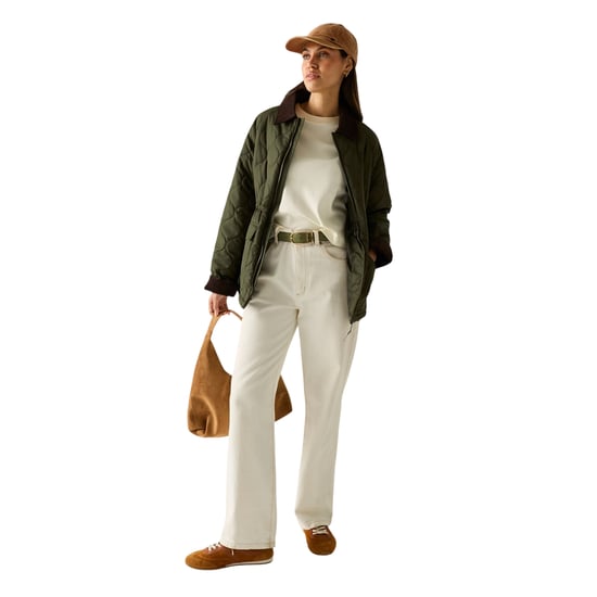 Regatta Womens/Ladies Amira Quilted Padded Jacket (Dark Khaki) - Image 4