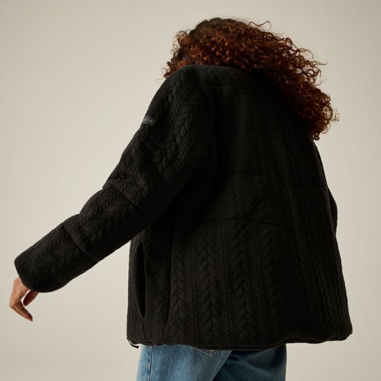 Regatta Womens/Ladies Amaryl Cable Knit Padded Jacket (Black) - Image 3